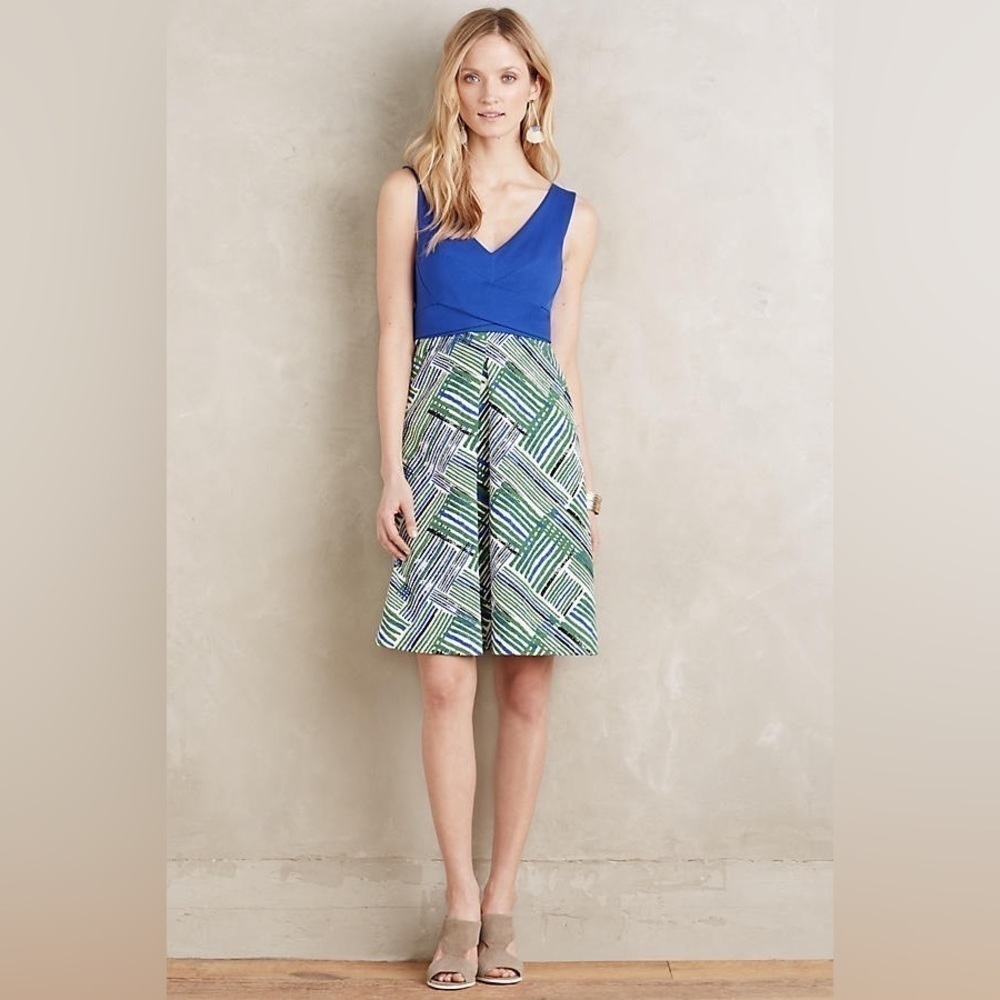 NWT Anthropologie HD in Paris Ardmore Fit and Flare Dress